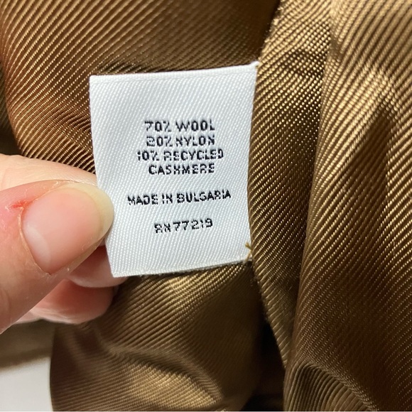 Joseph & Feiss Coat Mens XL Cashmere Blend Y2K Fall Winter Zip Up Jacket Tan - Picture 9 of 14